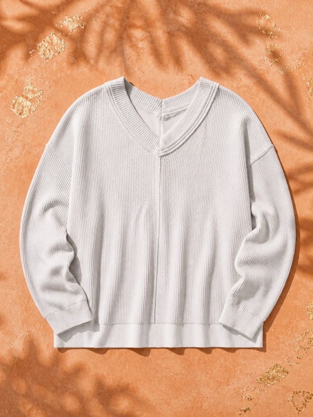Aerie ribbed oversized Vneck Sweatshirt